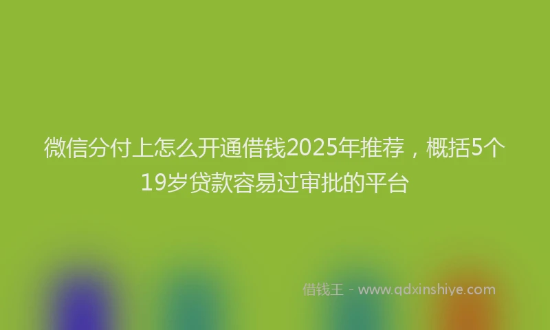 微信分付上怎么开通借钱2025年推荐，概括5个19岁贷款容易过审批的平台