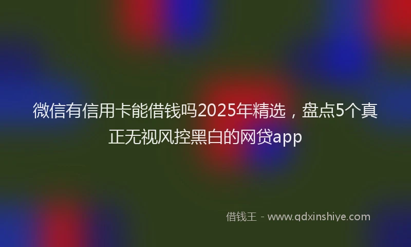 微信有信用卡能借钱吗2025年精选，盘点5个真正无视风控黑白的网贷app