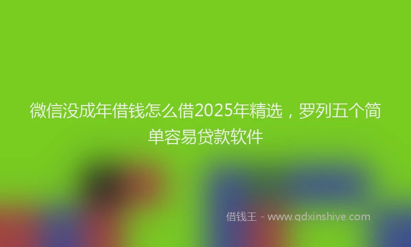 微信没成年借钱怎么借2025年精选，罗列五个简单容易贷款软件