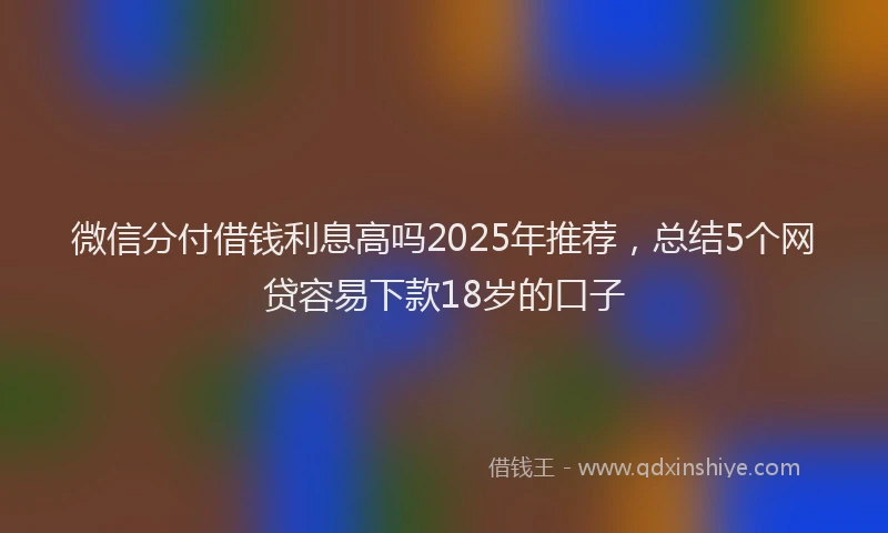 微信分付借钱利息高吗2025年推荐，总结5个网贷容易下款18岁的口子