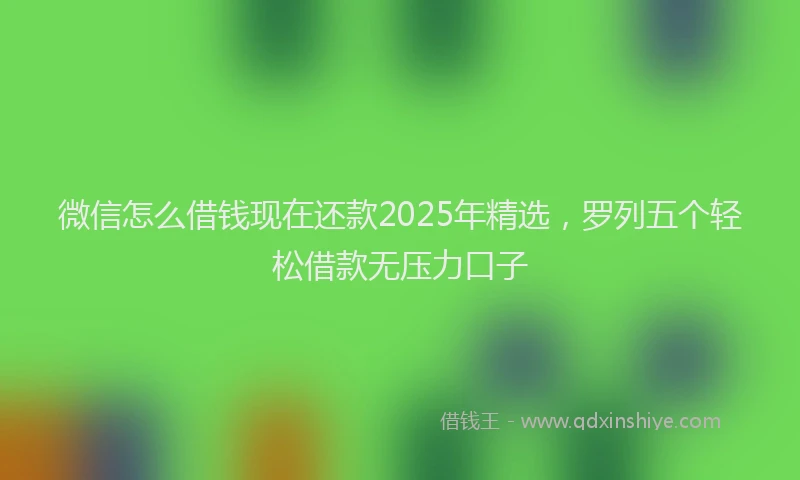 微信怎么借钱现在还款2025年精选，罗列五个轻松借款无压力口子