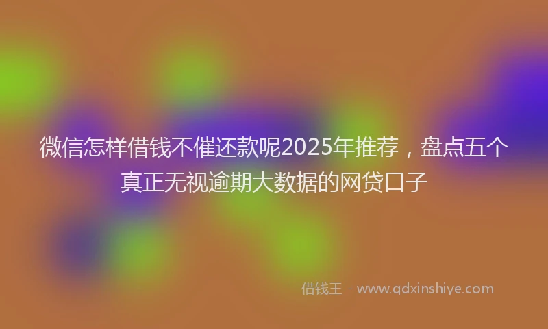微信怎样借钱不催还款呢2025年推荐，盘点五个真正无视逾期大数据的网贷口子