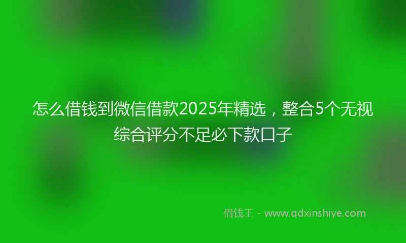 怎么借钱到微信借款2025年精选，整合5个无视综合评分不足必下款口子