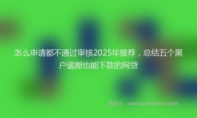 怎么申请都不通过审核2025年推荐，总结五个黑户逾期也能下款的网贷