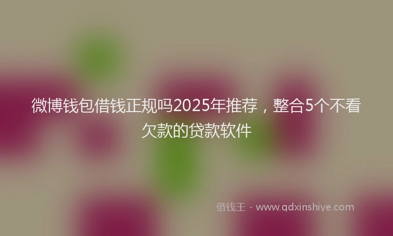 微博钱包借钱正规吗2025年推荐，整合5个不看欠款的贷款软件