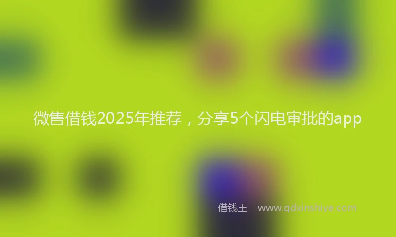 微售借钱2025年推荐，分享5个闪电审批的app