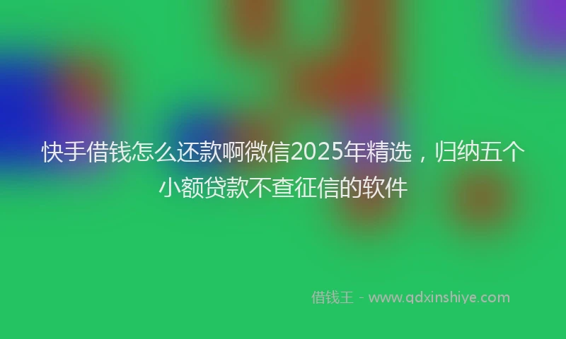 快手借钱怎么还款啊微信2025年精选，归纳五个小额贷款不查征信的软件
