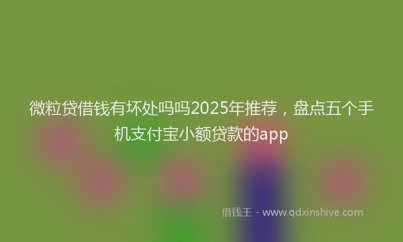 微粒贷借钱有坏处吗吗2025年推荐，盘点五个手机支付宝小额贷款的app