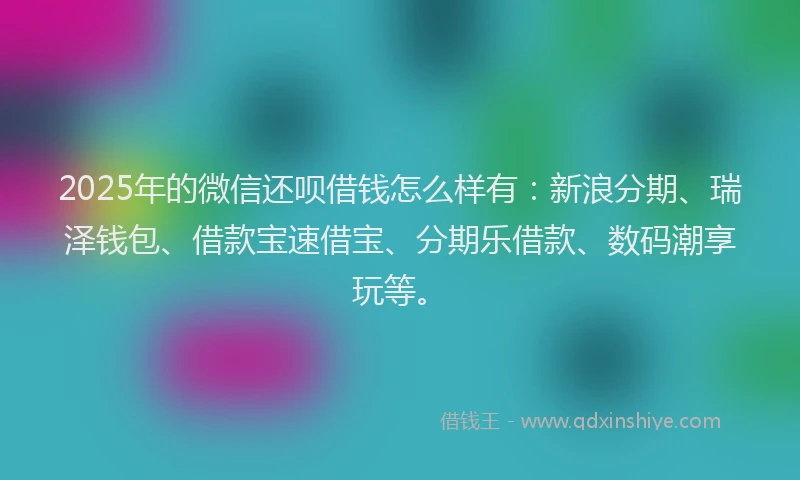 2025年的微信还呗借钱怎么样有：新浪分期、瑞泽钱包、借款宝速借宝、分期乐借款、数码潮享玩等。