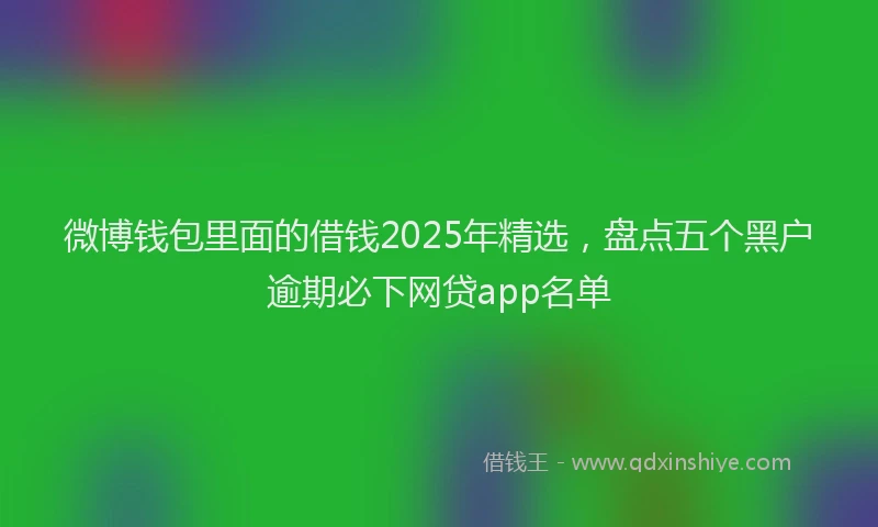 微博钱包里面的借钱2025年精选，盘点五个黑户逾期必下网贷app名单