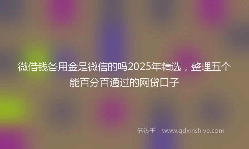 微借钱备用金是微信的吗2025年精选，整理五个能百分百通过的网贷口子
