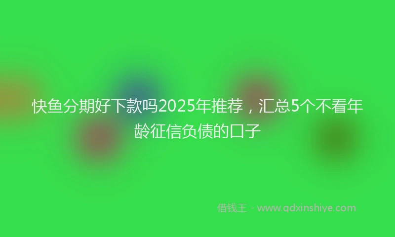 快鱼分期好下款吗2025年推荐，汇总5个不看年龄征信负债的口子