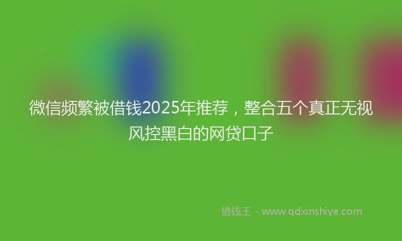 微信频繁被借钱2025年推荐，整合五个真正无视风控黑白的网贷口子