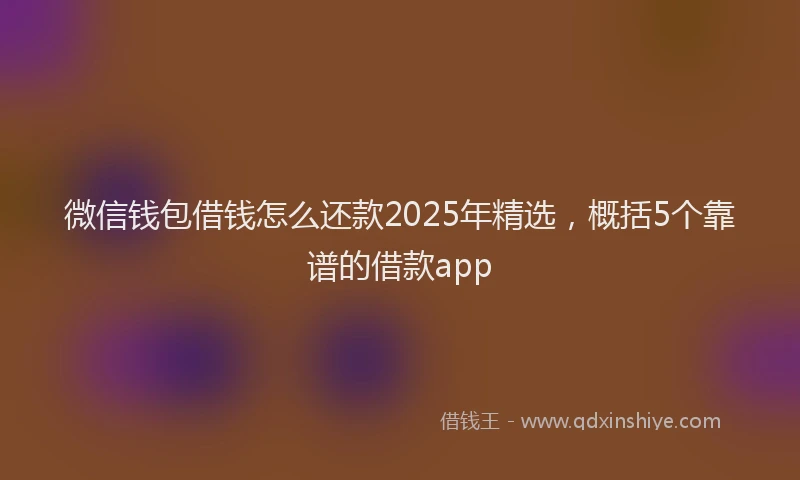 微信钱包借钱怎么还款2025年精选，概括5个靠谱的借款app