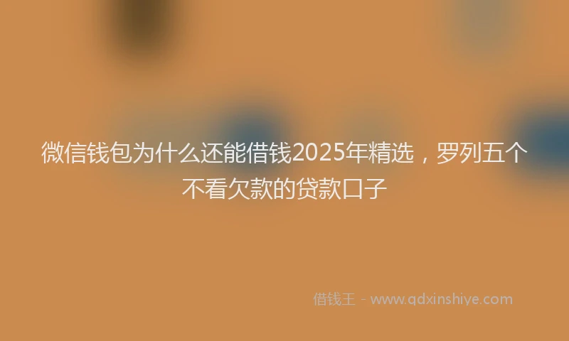微信钱包为什么还能借钱2025年精选，罗列五个不看欠款的贷款口子