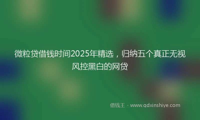 微粒贷借钱时间2025年精选，归纳五个真正无视风控黑白的网贷