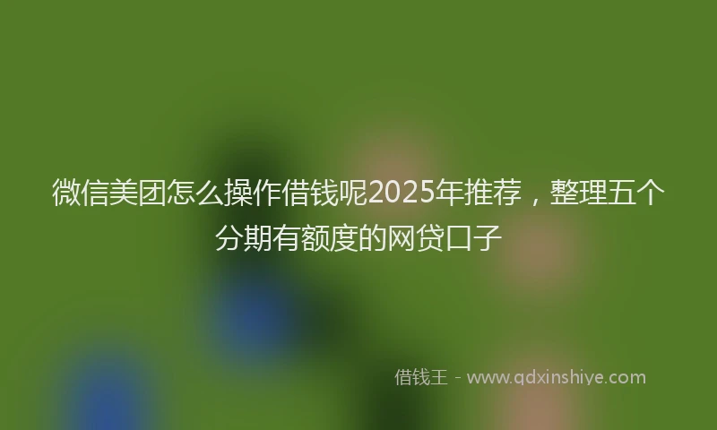 微信美团怎么操作借钱呢2025年推荐，整理五个分期有额度的网贷口子