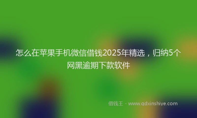怎么在苹果手机微信借钱2025年精选，归纳5个网黑逾期下款软件