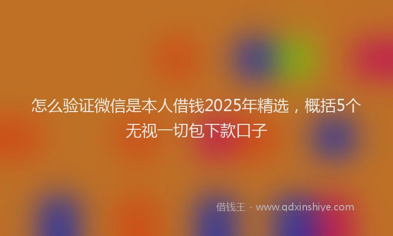怎么验证微信是本人借钱2025年精选，概括5个无视一切包下款口子