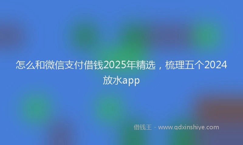 怎么和微信支付借钱2025年精选，梳理五个2024放水app