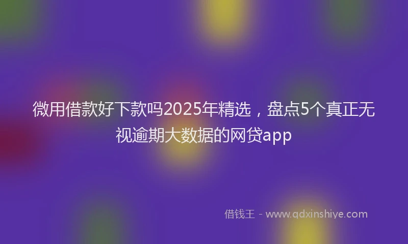 微用借款好下款吗2025年精选，盘点5个真正无视逾期大数据的网贷app