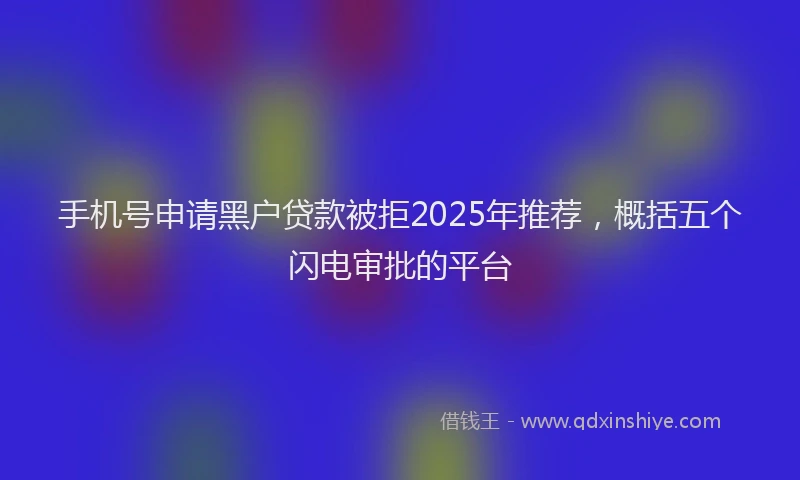 手机号申请黑户贷款被拒2025年推荐，概括五个闪电审批的平台