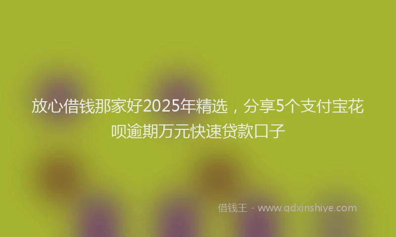 放心借钱那家好2025年精选，分享5个支付宝花呗逾期万元快速贷款口子