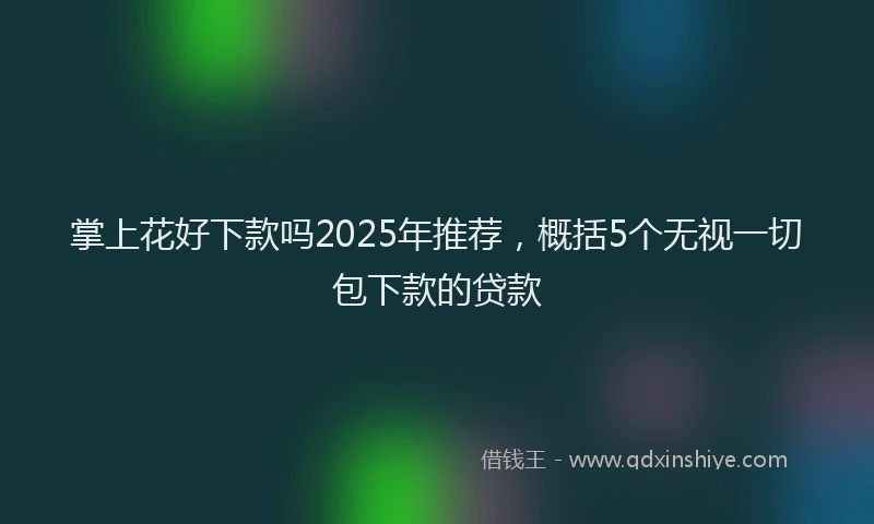 掌上花好下款吗2025年推荐，概括5个无视一切包下款的贷款