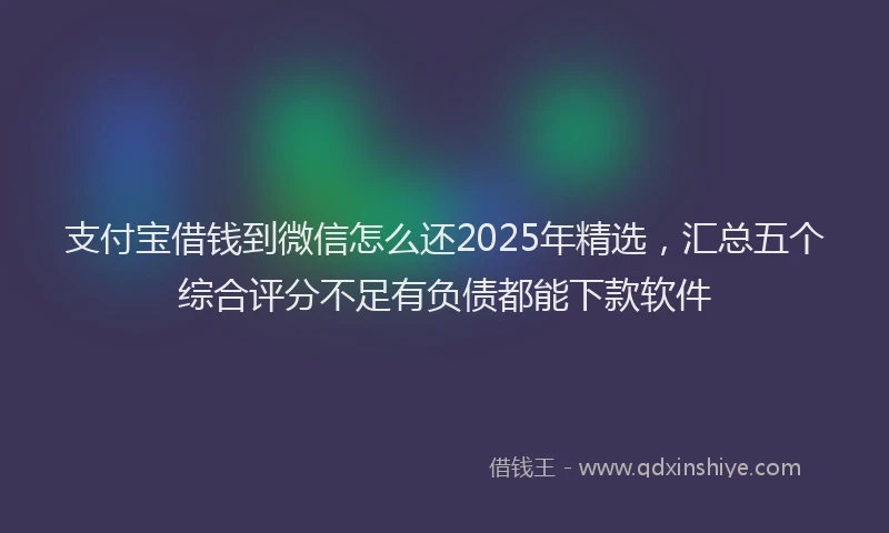 支付宝借钱到微信怎么还2025年精选，汇总五个综合评分不足有负债都能下款软件