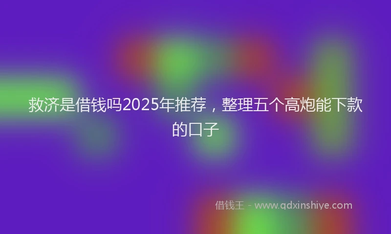 救济是借钱吗2025年推荐，整理五个高炮能下款的口子