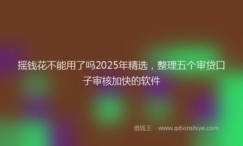 摇钱花不能用了吗2025年精选，整理五个审贷口子审核加快的软件