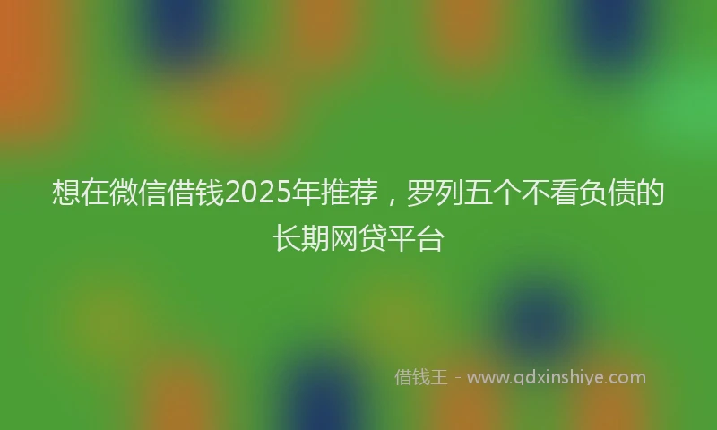 想在微信借钱2025年推荐，罗列五个不看负债的长期网贷平台