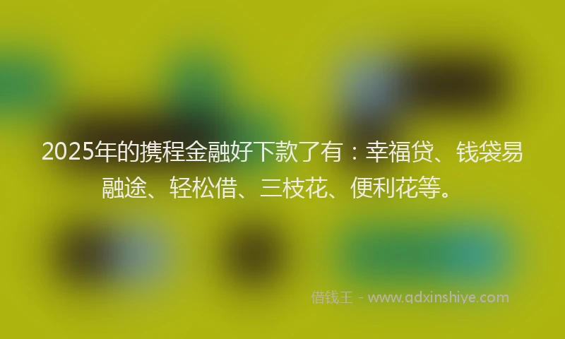 2025年的携程金融好下款了有：幸福贷、钱袋易融途、轻松借、三枝花、便利花等。