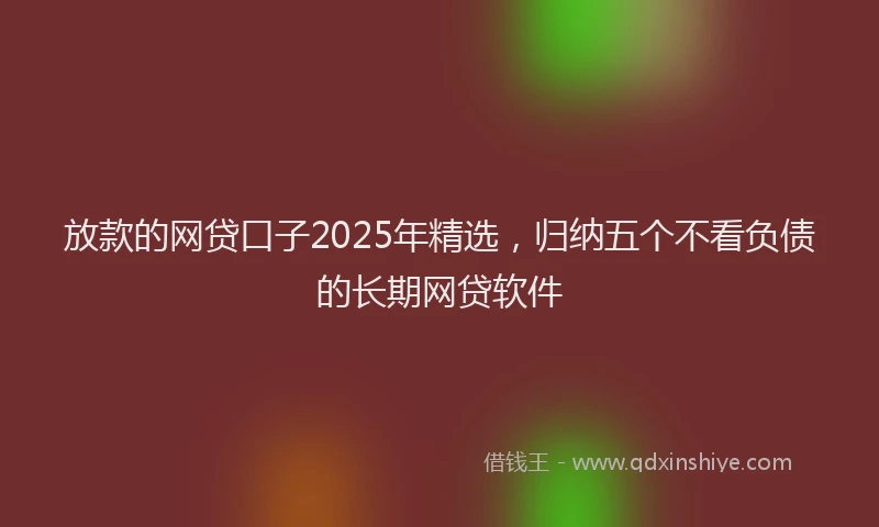 放款的网贷口子2025年精选，归纳五个不看负债的长期网贷软件