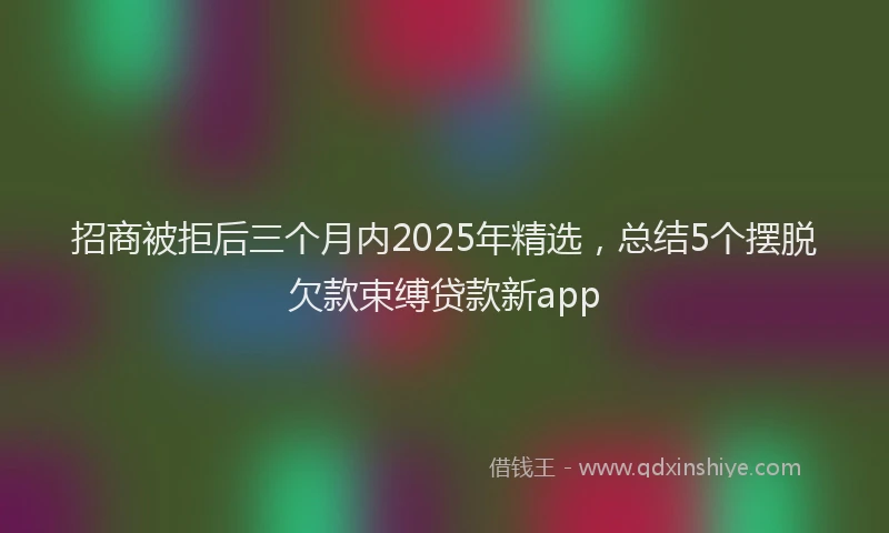招商被拒后三个月内2025年精选，总结5个摆脱欠款束缚贷款新app