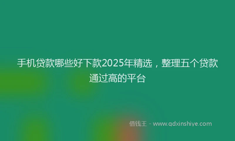 手机贷款哪些好下款2025年精选，整理五个贷款通过高的平台