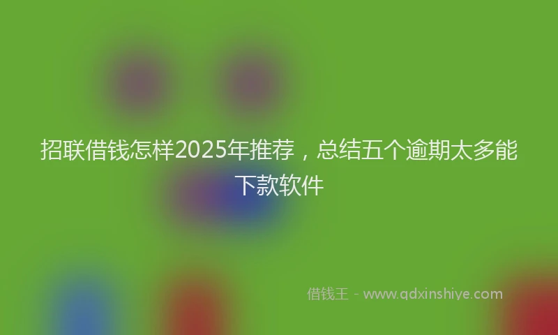 招联借钱怎样2025年推荐，总结五个逾期太多能下款软件