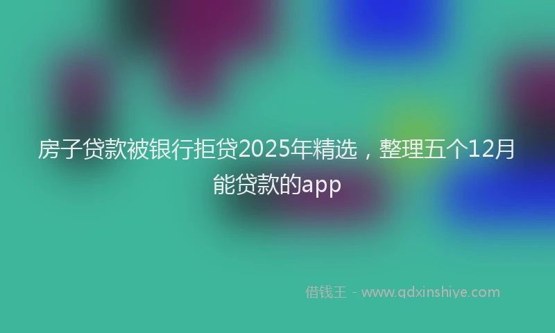 房子贷款被银行拒贷2025年精选，整理五个12月能贷款的app