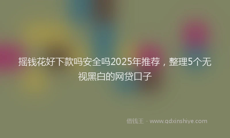 摇钱花好下款吗安全吗2025年推荐，整理5个无视黑白的网贷口子