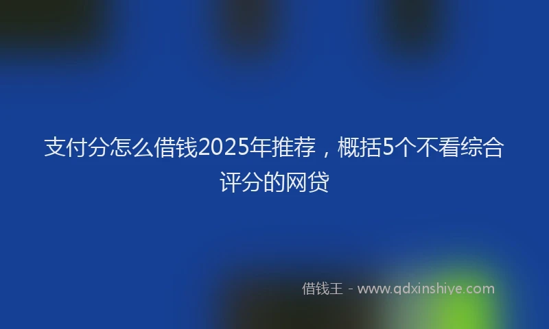 支付分怎么借钱2025年推荐，概括5个不看综合评分的网贷