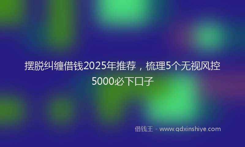 摆脱纠缠借钱2025年推荐，梳理5个无视风控5000必下口子