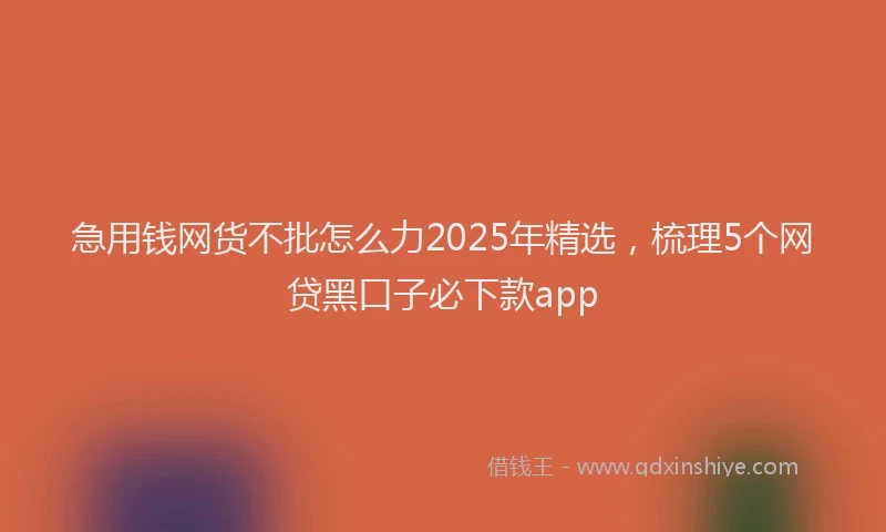 急用钱网货不批怎么力2025年精选，梳理5个网贷黑口子必下款app
