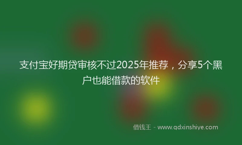 支付宝好期贷审核不过2025年推荐，分享5个黑户也能借款的软件