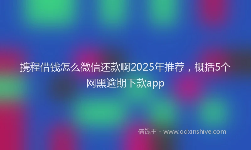 携程借钱怎么微信还款啊2025年推荐，概括5个网黑逾期下款app