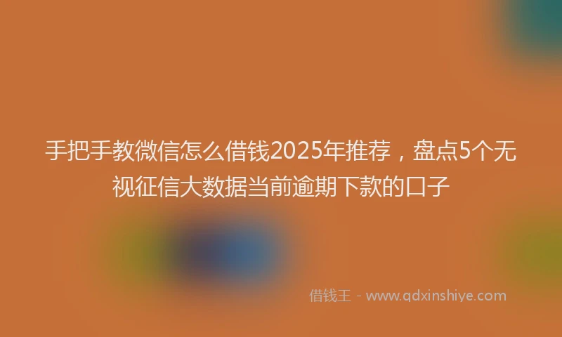 手把手教微信怎么借钱2025年推荐，盘点5个无视征信大数据当前逾期下款的口子