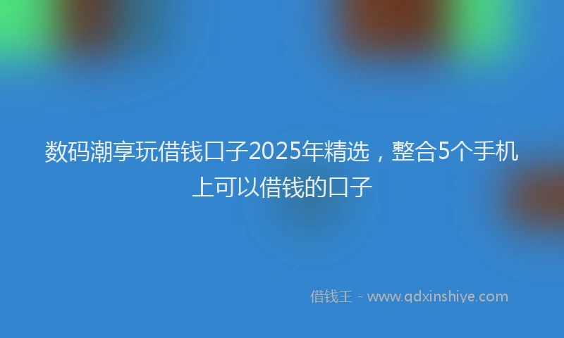 数码潮享玩借钱口子2025年精选，整合5个手机上可以借钱的口子