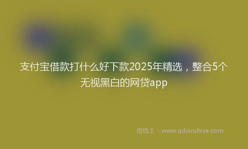 支付宝借款打什么好下款2025年精选，整合5个无视黑白的网贷app
