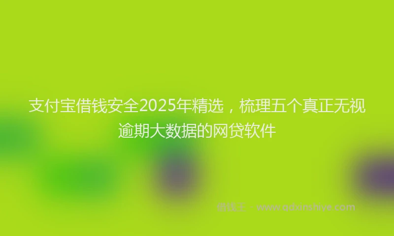 支付宝借钱安全2025年精选，梳理五个真正无视逾期大数据的网贷软件