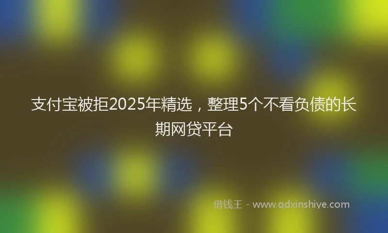 支付宝被拒2025年精选，整理5个不看负债的长期网贷平台