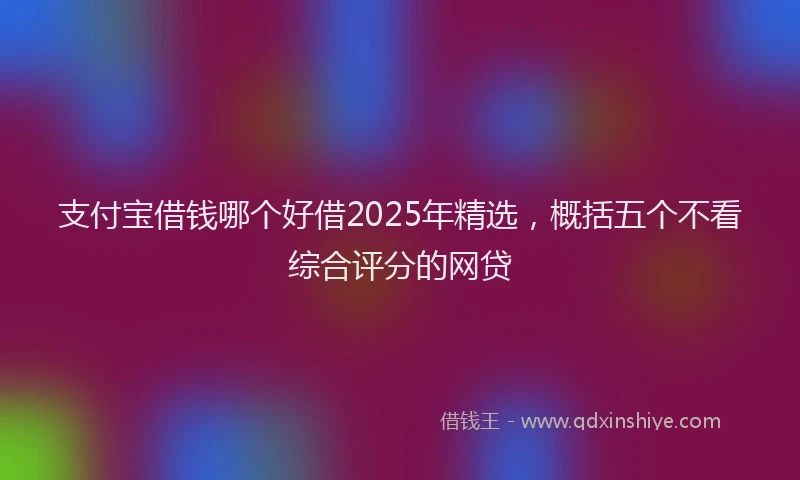 支付宝借钱哪个好借2025年精选，概括五个不看综合评分的网贷